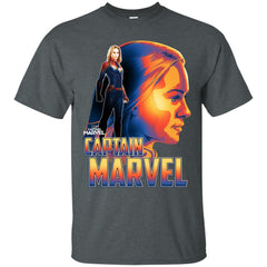 Captain Marvel Bold Sunset Portrait Men Cotton T-Shirt Men Cotton T-Shirt - parenttees