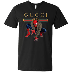 Spider Man Gucci Funny  Trend T- Shirt Men V-Neck T-Shirt