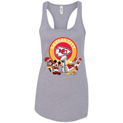 Nfl – Kansas City Chiefs Super Bowl 2019 Mickey Mouse Minnie Mouse Donald Duck Daisy Duck Football Women Tank Top