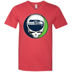 Seattle Seahawks Grateful Dead Steal Your Face Football Nfl Shirts Men V-Neck T-Shirt