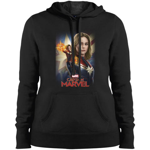 Marvel Captain Marvel Powers Portrait Women Hooded Sweatshirt Black / X-Small Women Hooded Sweatshirt - parenttees