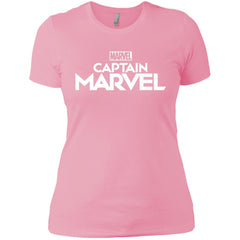 Marvel Captain Marvel Movie Logo White Women Cotton T-Shirt Women Cotton T-Shirt - parenttees