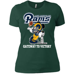 Los Angeles Rams Gateway To Victory Super Bowl 2019 Mickey Mouse Football Nfl Women Cotton T-Shirt Women Cotton T-Shirt - parenttees