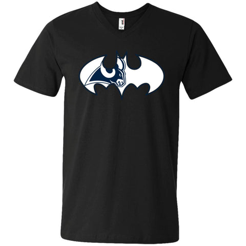 We Are The Los Angeles Rams Batman Nfl Mashup Men V-Neck T-Shirt Black / S Men V-Neck T-Shirt - parenttees