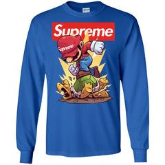 Supreme Mario Gaming T-shirt Men Long Sleeve Shirt Men Long Sleeve Shirt - parenttees