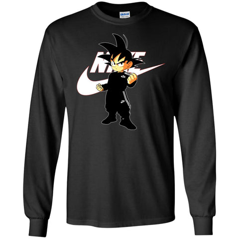 Best Goku Nike Gift Friends T-shirt Men Long Sleeve Shirt Black / S T-Shirts - parenttees