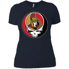 Ottawa Senators Grateful Dead Steal Your Face Hockey Nhl Shirts Women Cotton T-Shirt Women Cotton T-Shirt - parenttees