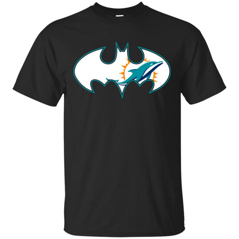 We Are The Miami Dolphins Batman Nfl Mashup Men Cotton T-Shirt Black / S Men Cotton T-Shirt - parenttees