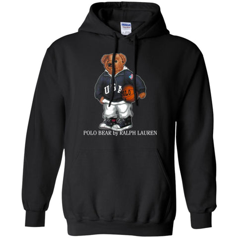 Polo Bear Ralph Lauren Shirt Pullover Hoodie Sweatshirt Black / S Pullover Hoodie Sweatshirt - parenttees