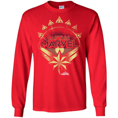 Captain Marvel Yellow Red Plane Flight Logo Men Long Sleeve Shirt Men Long Sleeve Shirt - parenttees