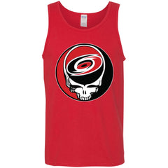 Carolina Hurricanes Grateful Dead Steal Your Face Hockey Nhl Shirts Men Cotton Tank Men Cotton Tank - parenttees