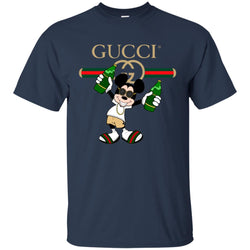 Gucci Mickey Mouse Drink Beer T-shirt Men Cotton T-Shirt