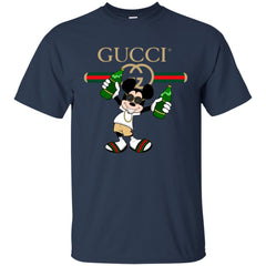 Gucci Mickey Mouse Drink Beer T-shirt Men Cotton T-Shirt Men Cotton T-Shirt - parenttees