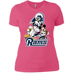 Mickey Mouse Los Angeles Rams American Football Nfl Sports Shirt Women Cotton T-Shirt Women Cotton T-Shirt - parenttees