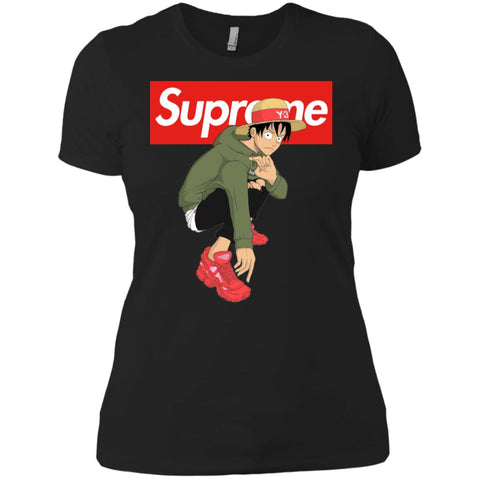 Supreme One Piece Y3 T-shirt Women Cotton T-Shirt Black / X-Small Women Cotton T-Shirt - parenttees