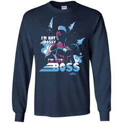 Captain Marvel I'm The Boss Space Blue Red Men Long Sleeve Shirt Men Long Sleeve Shirt - parenttees