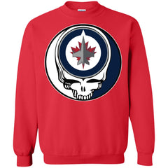 Winnipeg Jets Grateful Dead Steal Your Face Hockey Nhl Shirts Crewneck Pullover Sweatshirt Crewneck Pullover Sweatshirt - parenttees