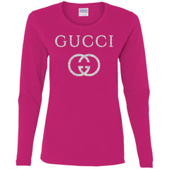 Vintage Gucci Logo Inspired Women Long Sleeve Shirt Women Long Sleeve Shirt - parenttees