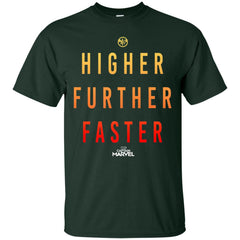 Marvel Captain Marvel Movie Higher Faster Men Cotton T-Shirt Men Cotton T-Shirt - parenttees