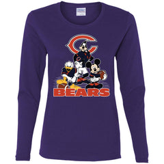 Mickey Mouse Chicago Bears American Football Nfl Sports Shirt Women Long Sleeve Shirt Women Long Sleeve Shirt - parenttees