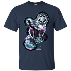 Captain Marvel Space Shapes Portrait Men Cotton T-Shirt Men Cotton T-Shirt - parenttees