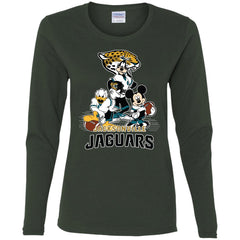 Mickey Mouse Jacksonville Jaguar American Football Nfl Sports Shirt Women Long Sleeve Shirt Women Long Sleeve Shirt - parenttees