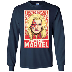 Captain Marvel Ornament Men Long Sleeve Shirt