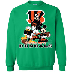 Mickey Mouse Cincinnati Bengals American Football Nfl Sports Shirt Crewneck Pullover Sweatshirt Crewneck Pullover Sweatshirt - parenttees