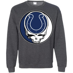 Indianapolis Colts Grateful Dead Steal Your Face Football Nfl Shirts Crewneck Pullover Sweatshirt Crewneck Pullover Sweatshirt - parenttees