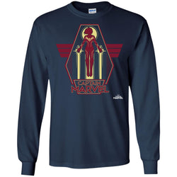 Captain Marvel Red Yellow Flight Powers Men Long Sleeve Shirt