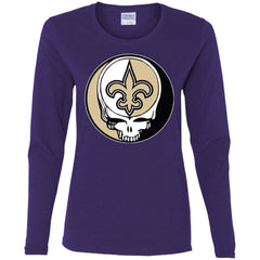 New Orleans Saints Grateful Dead Steal Your Face Football Nfl Shirts Women Long Sleeve Shirt Women Long Sleeve Shirt - parenttees