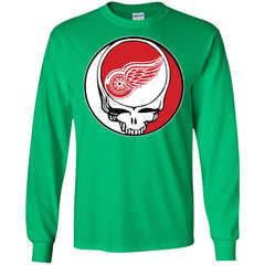 Detroit Red Wings Grateful Dead Steal Your Face Hockey Nhl Shirts Men Long Sleeve Shirt Men Long Sleeve Shirt - parenttees