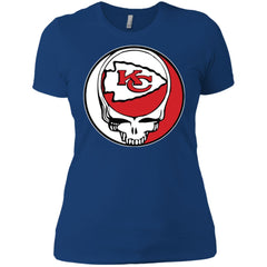 Kansas City Chiefs Grateful Dead Steal Your Face Football Nfl Shirts Women Cotton T-Shirt Women Cotton T-Shirt - parenttees