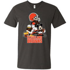 Mickey Mouse Cleveland Browns American Football Nfl Sports Shirt Men V-Neck T-Shirt Men V-Neck T-Shirt - parenttees