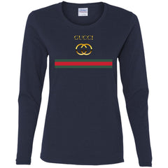 Gucci Logo Vintage Women Long Sleeve Shirt Women Long Sleeve Shirt - parenttees