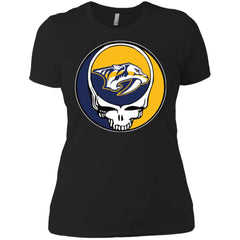 Nashville Predators Grateful Dead Steal Your Face Hockey Nhl Shirts Women Cotton T-Shirt Women Cotton T-Shirt - parenttees