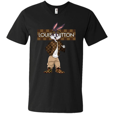 Louis Vuitton Rabbit Beauty T-shirt Men V-Neck T-Shirt Black / S Men V-Neck T-Shirt - parenttees