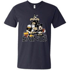 Mickey Mouse New Orleans Saints American Football Nfl Sports Shirt Men V-Neck T-Shirt Men V-Neck T-Shirt - parenttees