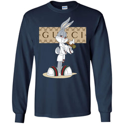 Gucci Rabbit Smoking Funny T-shirt Men Long Sleeve Shirt