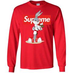 Supreme Rabbit Smoking T-shirt Men Long Sleeve Shirt Men Long Sleeve Shirt - parenttees