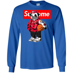 Supreme Bear Basketball T-shirt Men Long Sleeve Shirt Men Long Sleeve Shirt - parenttees