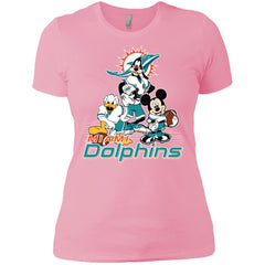 Mickey Mouse Miami Dolphins American Football Nfl Sports Shirt Women Cotton T-Shirt Women Cotton T-Shirt - parenttees