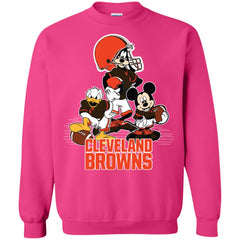 Mickey Mouse Cleveland Browns American Football Nfl Sports Shirt Crewneck Pullover Sweatshirt Crewneck Pullover Sweatshirt - parenttees