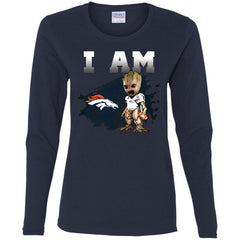 Nfl Denver Broncos I Am Groot T-shirt Women Long Sleeve Shirt Women Long Sleeve Shirt - parenttees