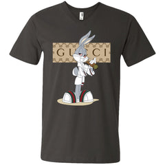 Gucci Rabbit Smoking Funny T-shirt Men V-Neck T-Shirt Men V-Neck T-Shirt - parenttees