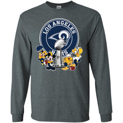 Los Angeles Rams Super Bowl 2019 Mickey Minnie Mouse Donald Daisy Duck Football Nfl Men Long Sleeve Shirt