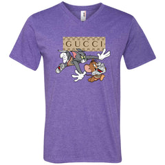 Gucci Tom And Jerry Cartoon T-shirt Men V-Neck T-Shirt Men V-Neck T-Shirt - parenttees