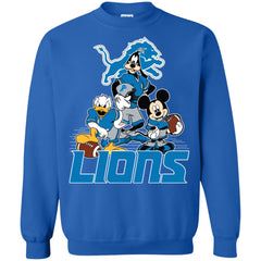 Mickey Mouse Detroit Lions American Football Nfl Sports Shirt Crewneck Pullover Sweatshirt Crewneck Pullover Sweatshirt - parenttees