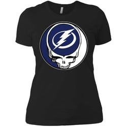 Tampa Bay Lightning Grateful Dead Steal Your Face Hockey Nhl Shirts Women Cotton T-Shirt