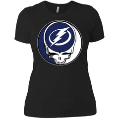 Tampa Bay Lightning Grateful Dead Steal Your Face Hockey Nhl Shirts Women Cotton T-Shirt Women Cotton T-Shirt - parenttees